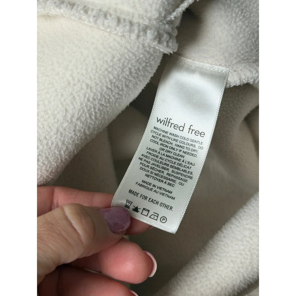 Wilfred Aritzia Jacket Sherpa Long Liner Light Birch Cream Medium